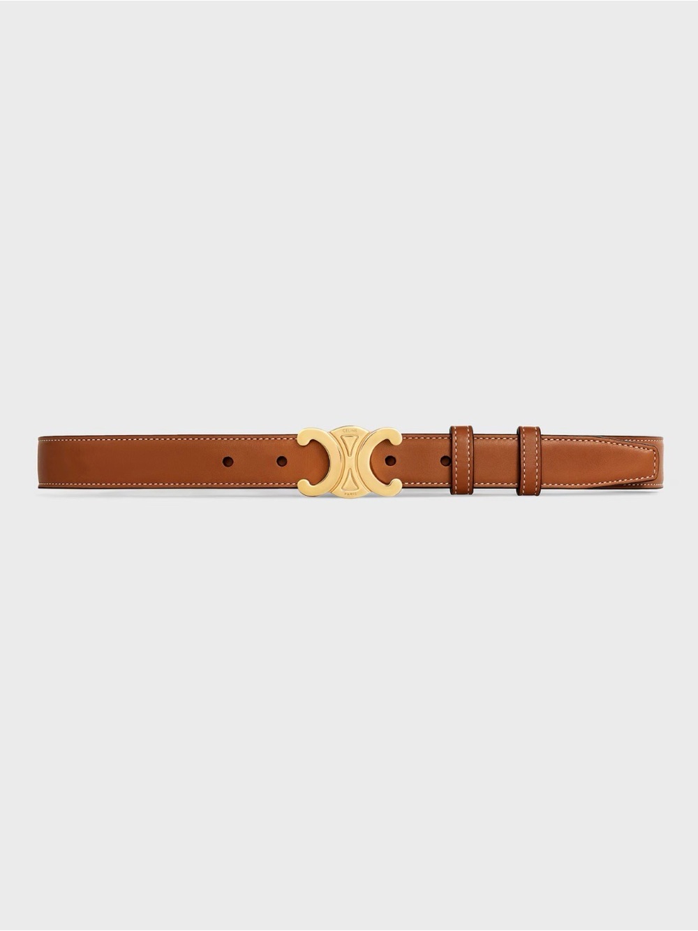 CELINE TRIOMPHE BELT 25 IN NATURAL CALFSKIN